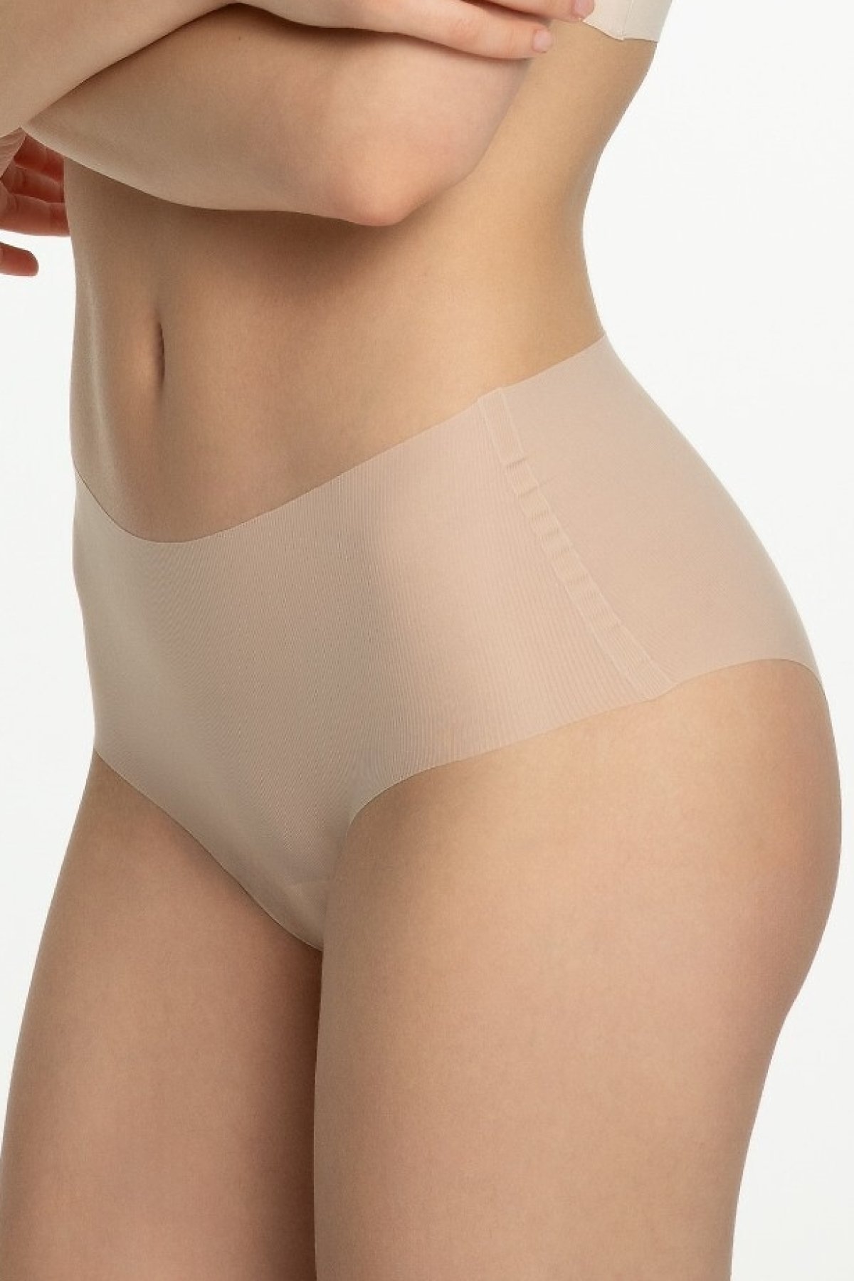 Ultratenké kalhotky Julimex Mousse Maxi - vyšší pas Béžová XL/2XL