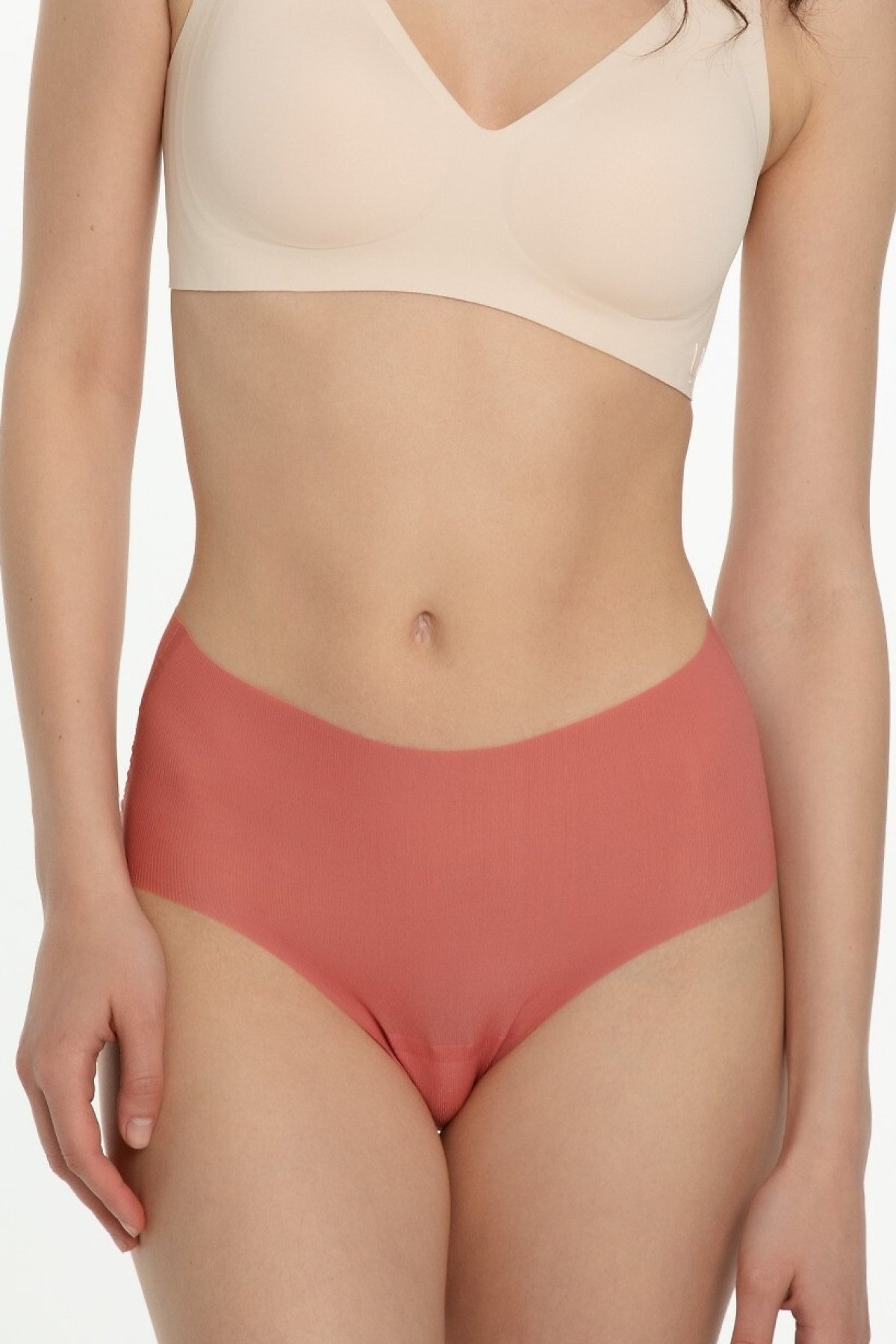 Ultratenké kalhotky Julimex Mousse Maxi - vyšší pas Korálová M/L