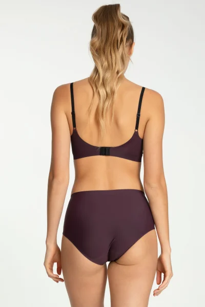 Kalhotky Dark Plum - vyšší pas - Tmavě fialová