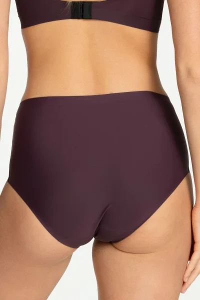 Kalhotky Dark Plum - vyšší pas - Tmavě fialová