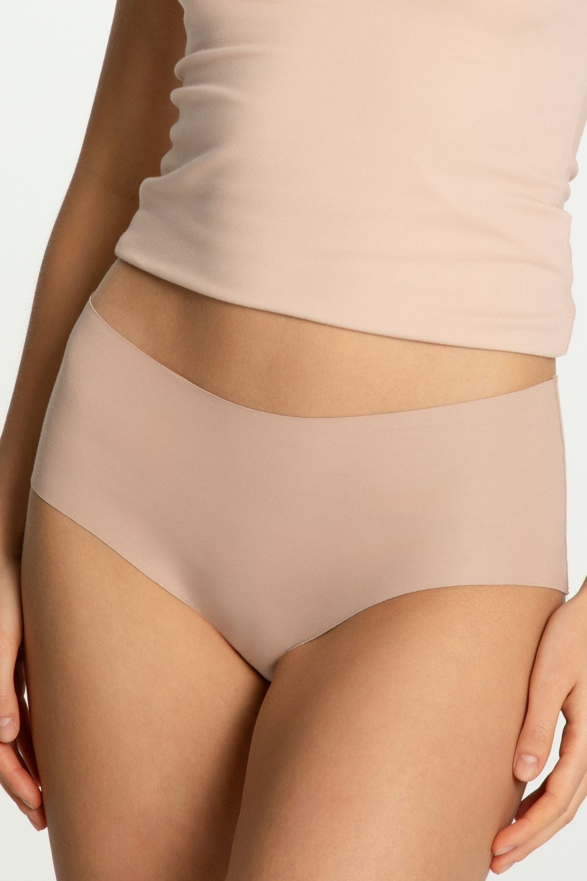 Kalhotky Julimex Cotton Mood - vyšší pas Béžová XL