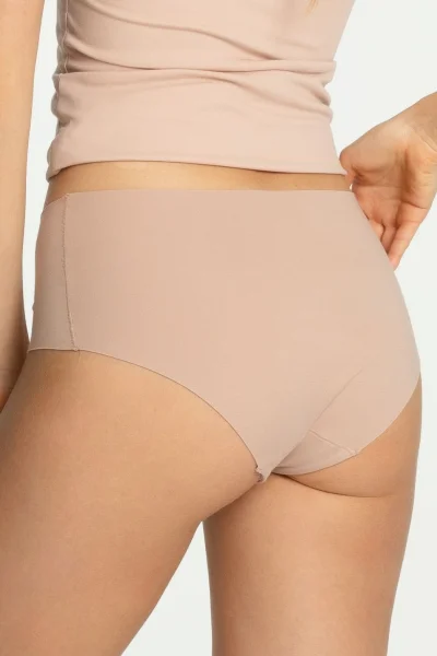 BEI Kalhotky Cotton Mood - vyšší pas - Béžová