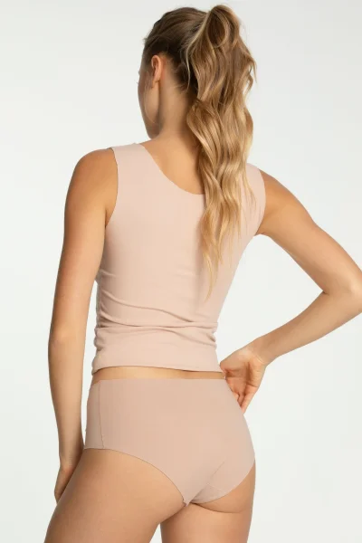 BEI Kalhotky Cotton Mood - vyšší pas - Béžová