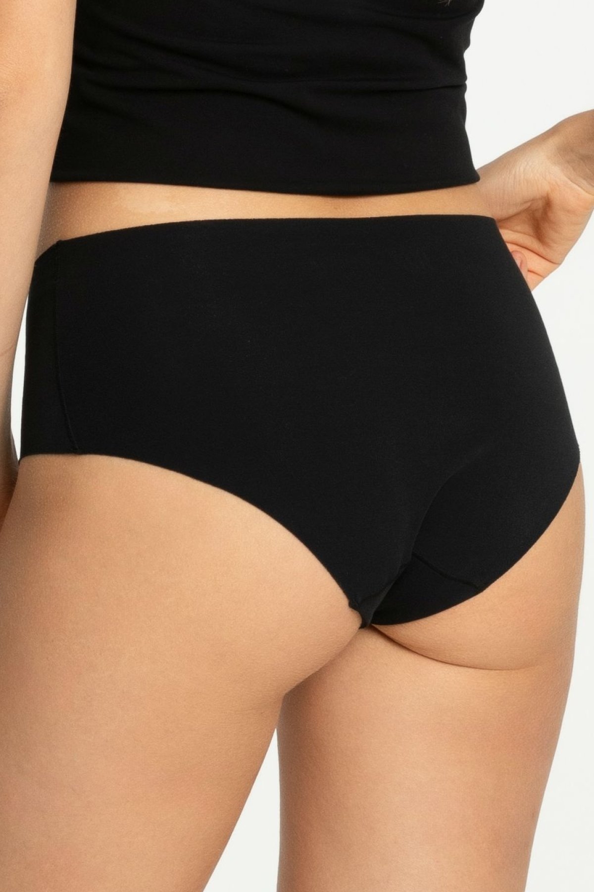Kalhotky Julimex Cotton Mood - vyšší pas Černá 2XL