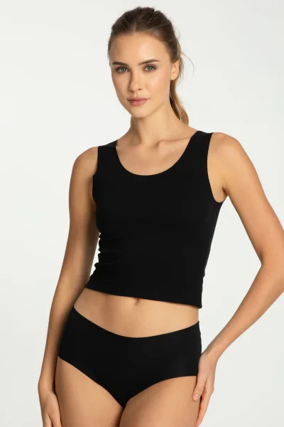 BLA Kalhotky Cotton Mood - vyšší pas - Černá