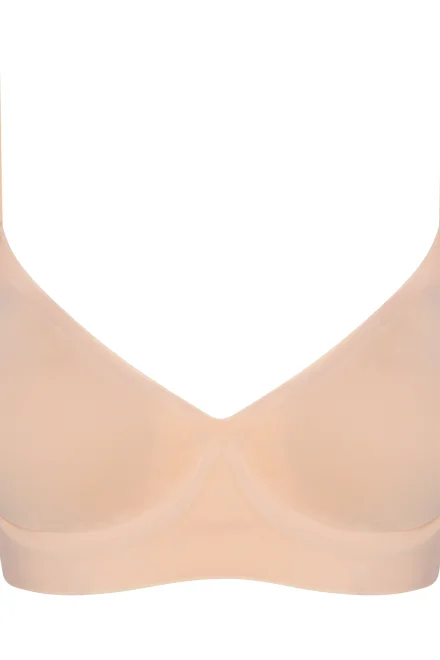 Nevyztužená podprsenka Simple T-Shirt - elastická kostice - Béžová