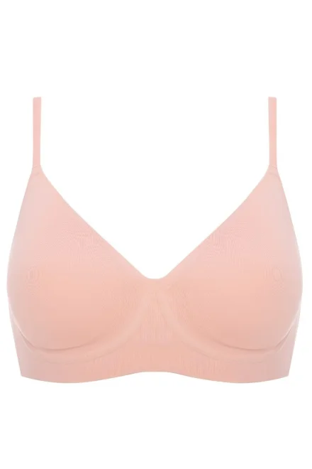 Nevyztužená podprsenka Simple T-Shirt - elastická kostice - Růžová