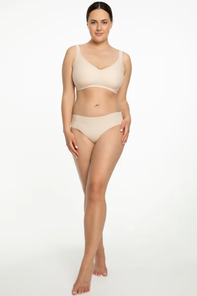 Nevyztužená podprsenka Jelly Bra Comfort - pro větší poprsí - Béžová