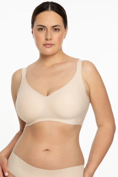 Nevyztužená podprsenka Jelly Bra Comfort - pro větší poprsí - Béžová