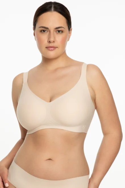 Nevyztužená podprsenka Jelly Bra Comfort - pro větší poprsí - Béžová