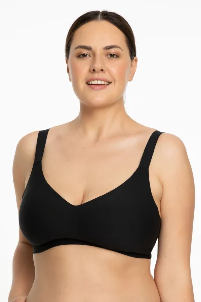 Nevyztužená podprsenka Jelly Bra Comfort - pro větší poprsí - Černá