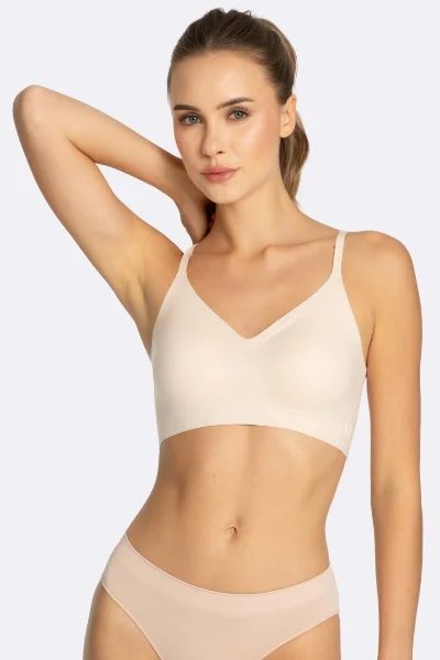 Bezešvý Top Simple - Béžová
