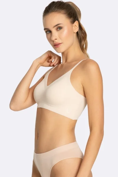 Bezešvý Top Simple - Béžová