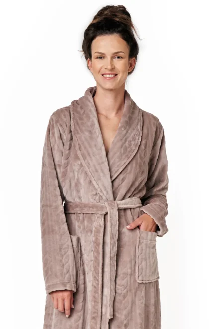 Dámský župan LGL 202 - super soft - Světle hnědá