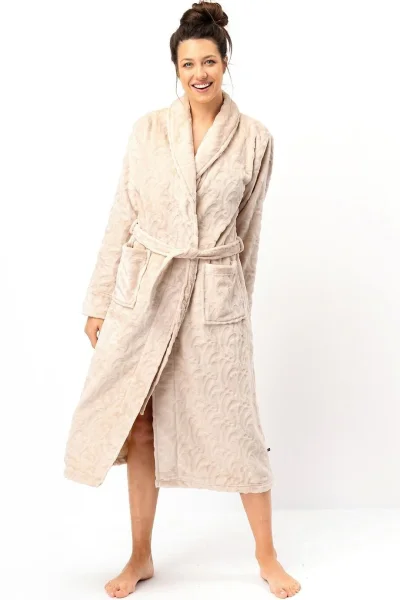 Dámský župan 605 B25 - Béžová