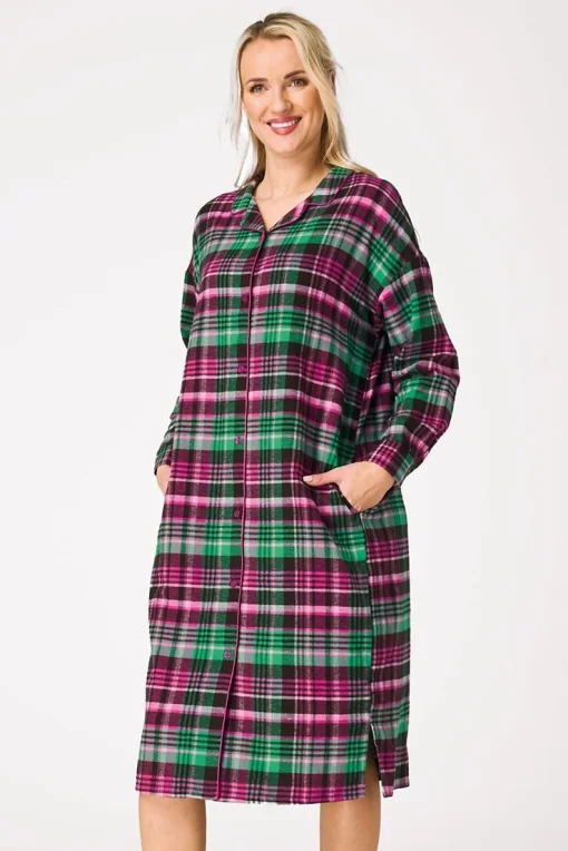 Noční košile 414 B26 - bavlněný flanel