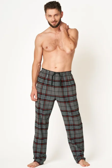 Pyžamové kalhoty MHT 400 - flanel - Červeno-černá
