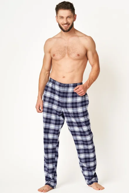 Pyžamové kalhoty MHT 412 - flanel - Tmavě modrá