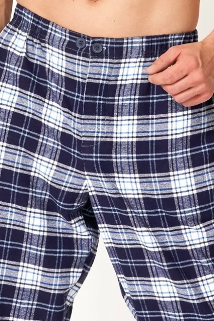 Pyžamové kalhoty MHT 412 - flanel - Tmavě modrá