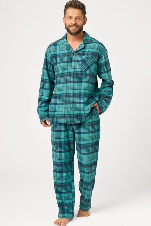 Pánské pyžamo 048 B26 - bavlněný flanel