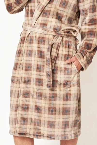 Pánský župan 402 B24 - soft - Béžová