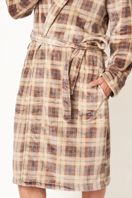 Pánský župan 402 B24 - soft - Béžová