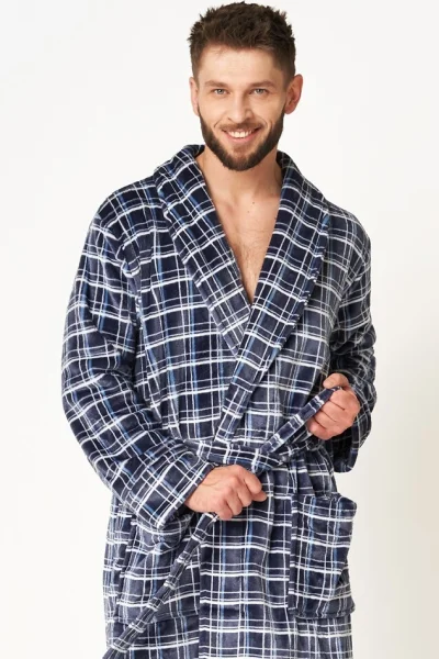 Pánský župan 432 B24 - soft - Tmavě modrá