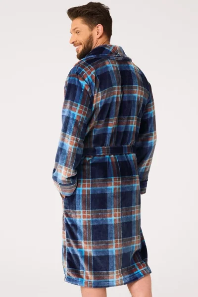 Pánský župan 431 B25 - soft - Modrá