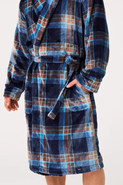 Pánský župan 431 B25 - soft - Modrá