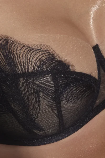 BLA Nevyztužená podprsenka Bird - Černá