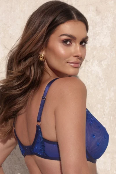 Nevyztužená podprsenka Foxy - dekorativní - Tmavě modrá