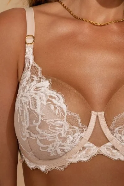 Nevyztužená podprsenka Fergie II - Světle béžová