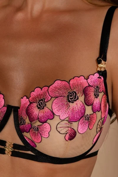 Nevyztužená podprsenka Desert Bloom Luxyry - Růžová