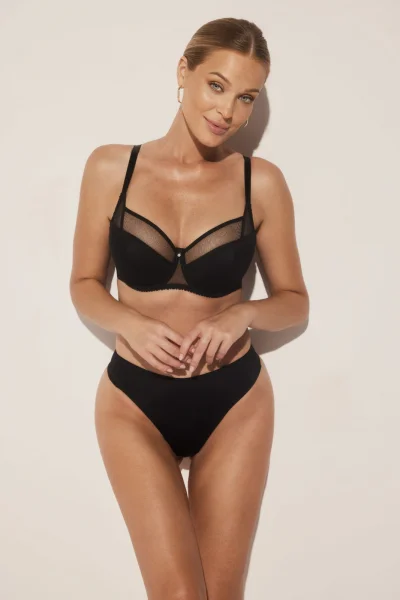Polovyztužená podprsenka Sophie - Černá