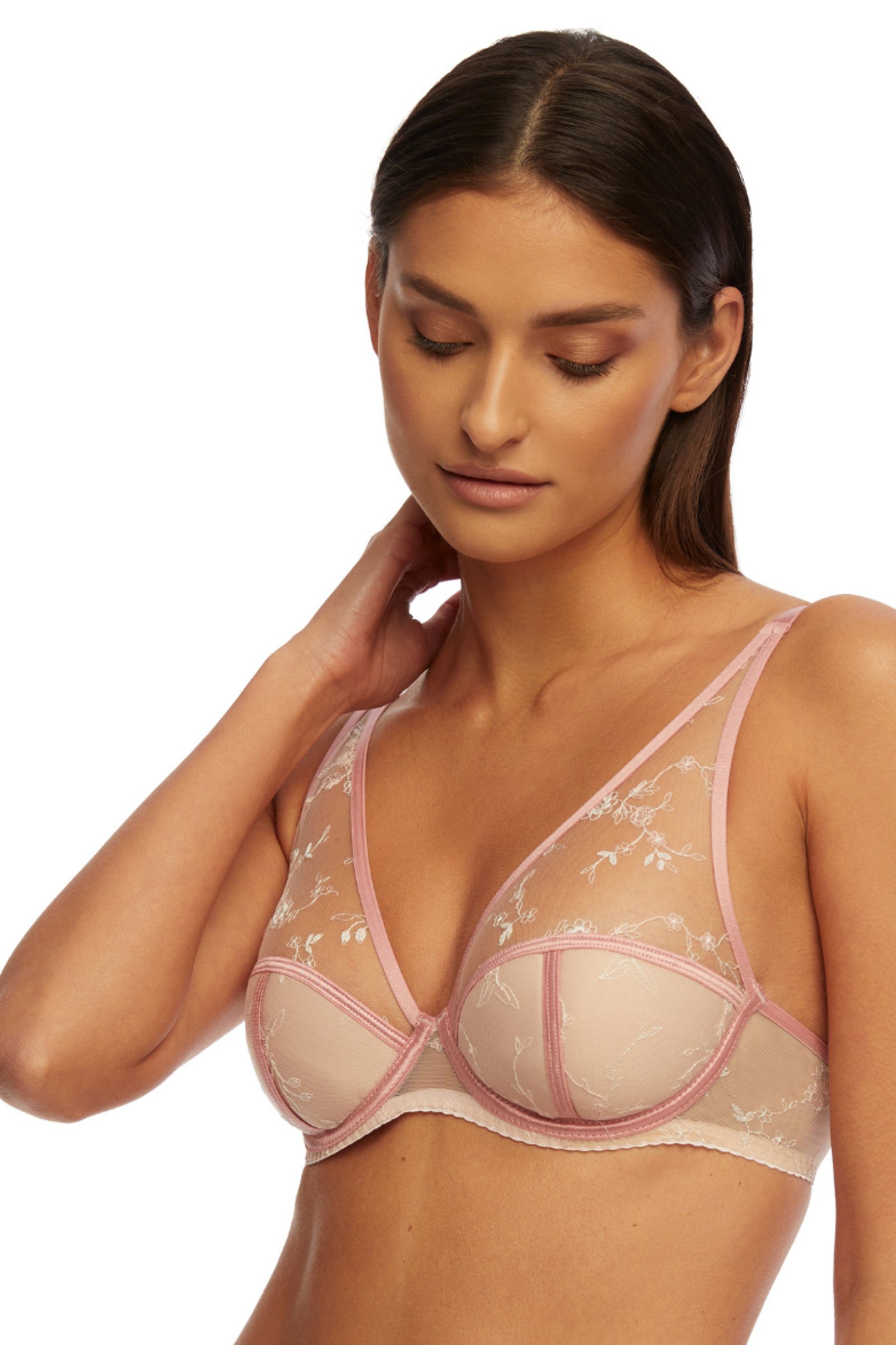 Push-up podprsenka Kinga Modern romantic PU-888 Růžová 70E