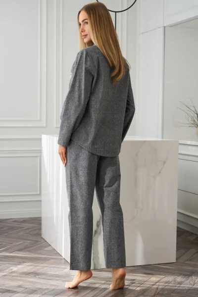 Dámské propínací pyžamo Coco - Šedá