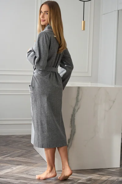 Dámský župan Coco - bavlna - Šedá