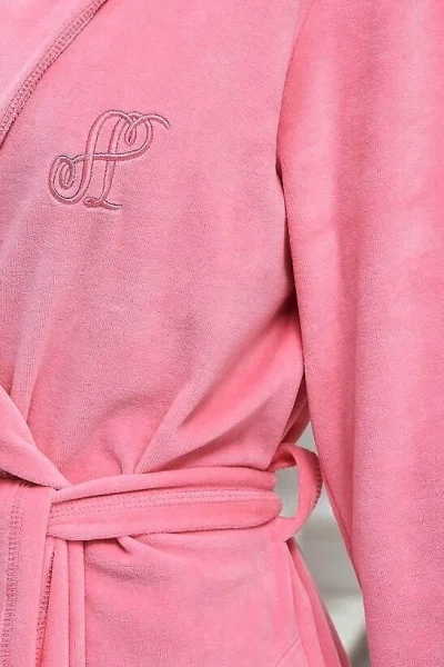 Dámský župan 2620 - velur - Starorůžová