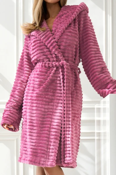 Huňatý dámský župan 2416 Robin - Světle fialová