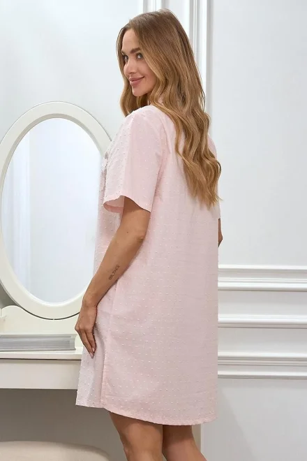 Noční košile 2614 - propínací - Světle oranžová