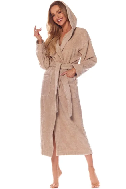 Dámský župan 2102 - dlouhý - Béžová