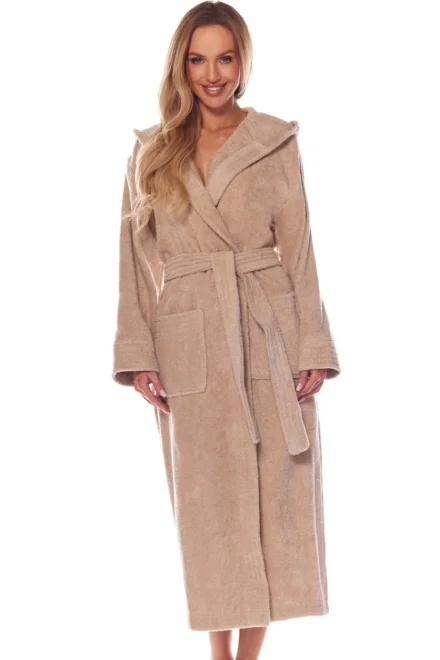 Dámský župan 2102 - dlouhý - Béžová