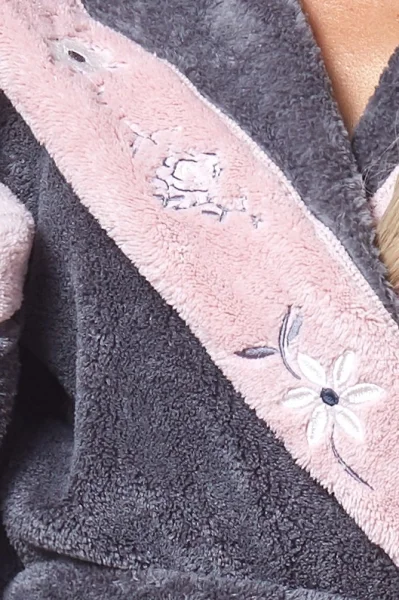 Dámský župan 9145 - dlouhý - Tmavě šedá