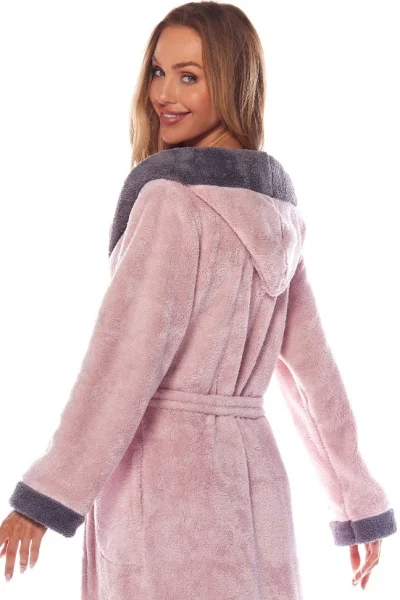 Dámský župan 9145 - dlouhý - Starorůžová