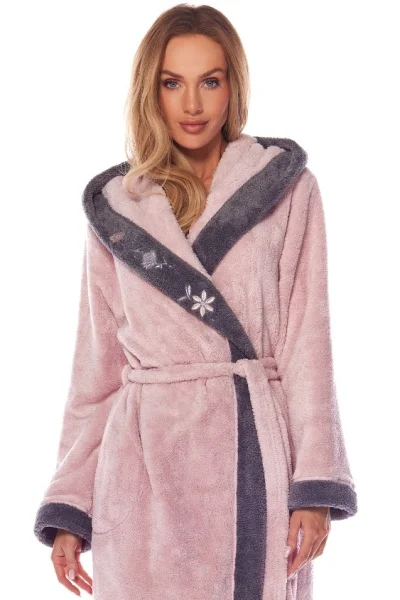 Dámský župan 9145 - dlouhý - Starorůžová