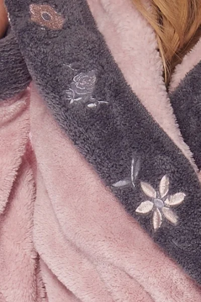 Dámský župan 9145 - dlouhý - Starorůžová