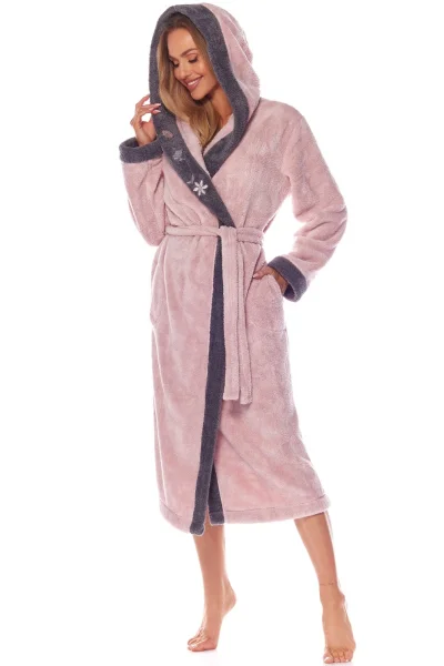 Dámský župan 9145 - dlouhý - Starorůžová
