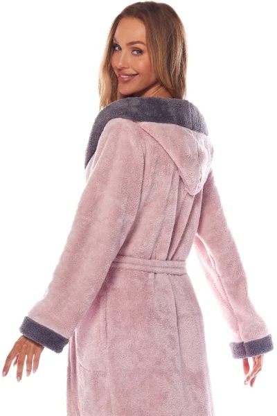 Dámský župan 9145 - dlouhý - Starorůžová
