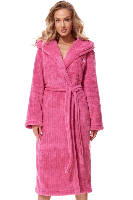 Dámský župan 2313 Mag - dlouhý - Tmavě růžová