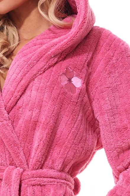 Dámský župan 2313 Mag - dlouhý - Tmavě růžová